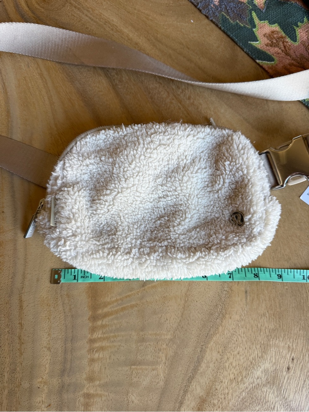 lululemon athletica Cream Sherpa Crossbody Belt Bag